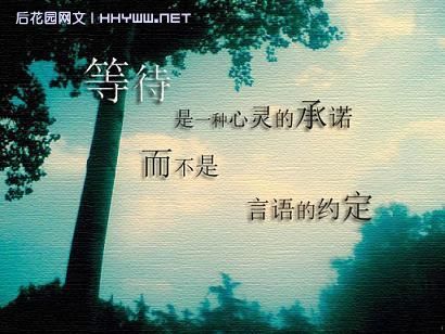 等待,是一种心灵的承诺,而不是言语的约定
